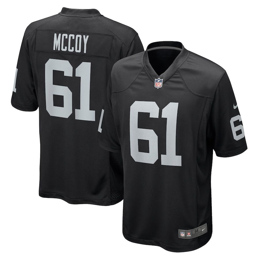 Men Oakland Raiders #61 Gerald McCoy Nike Black Game NFL Jersey